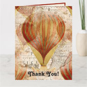 Victorian Steampunk Collage of Hot Air Balloons Dankeskarte (Vorderseite)