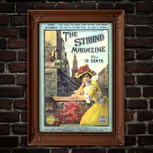 Victorian Strand Magazine Cover Illustration Poster