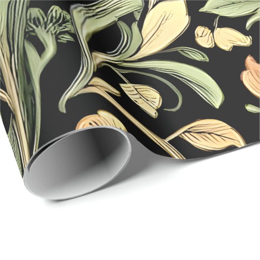 Victorian-style floral pattern  geschenkpapier (Rolleneckpunkt)