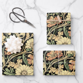 Victorian-style floral pattern  geschenkpapier set