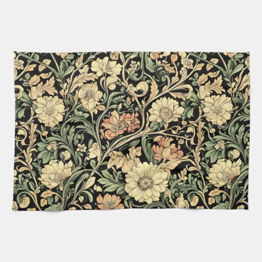 Victorian-style floral pattern  geschirrtuch (Horizontal)