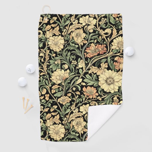 Victorian-style floral pattern  golfhandtuch (Insitu)