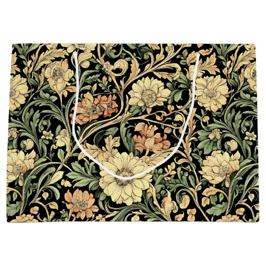 Victorian-style floral pattern  große geschenktüte (Vorderseite)