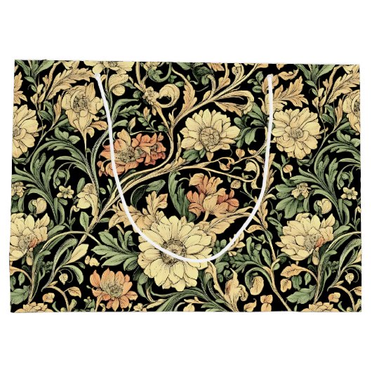 Victorian-style floral pattern  große geschenktüte (Rückseite)
