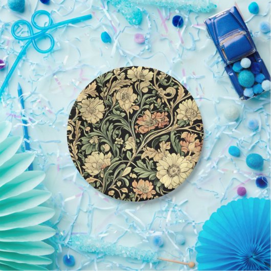 Victorian-style floral pattern  pappteller (Party)
