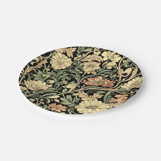 Victorian-style floral pattern  pappteller (Schrägansicht)