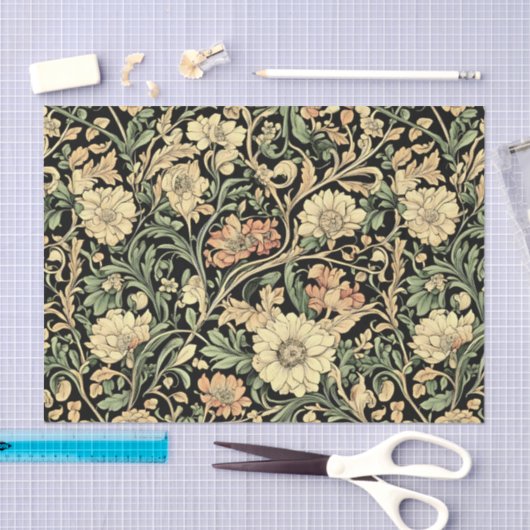 Victorian-style floral pattern seidenpapier (Handwerk)