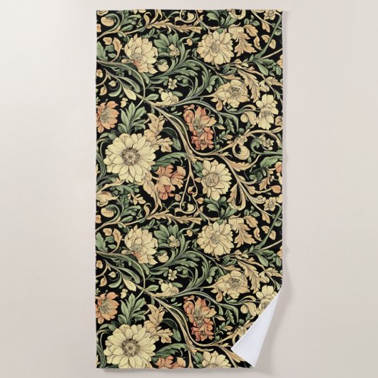 Victorian-style floral pattern  strandtuch (Vorderseite)