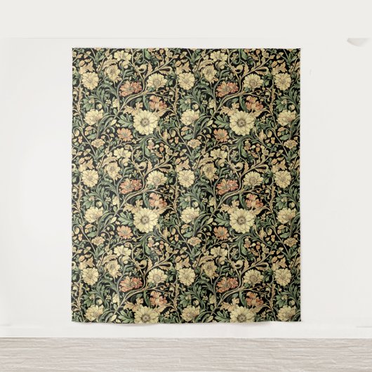Victorian-style floral pattern  wandteppich (Vorderseite)