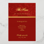 Victorian Tapestry Cranberry Invitation Card Folieneinladung (Vorderseite)