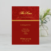 Victorian Tapestry Cranberry Invitation Card Folieneinladung (Stehend vorne)