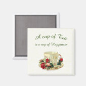 Victorian Tea and Roses Magnet (Vorderseite/Rückseite)