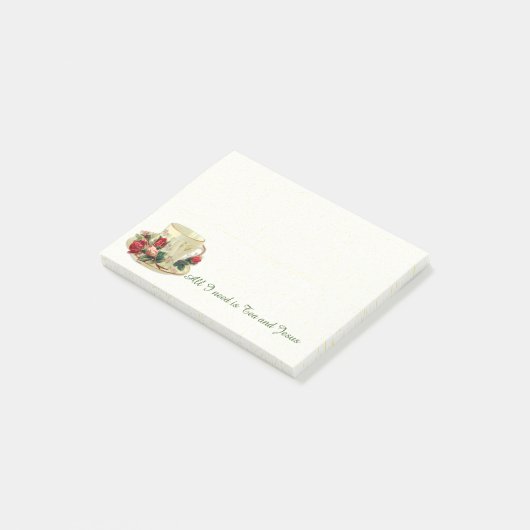 Victorian Tea and Roses Post-it Klebezettel (angewinkelt)
