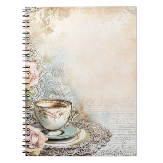 Victorian Tea Party Spiral Photo Notebook Notizblock