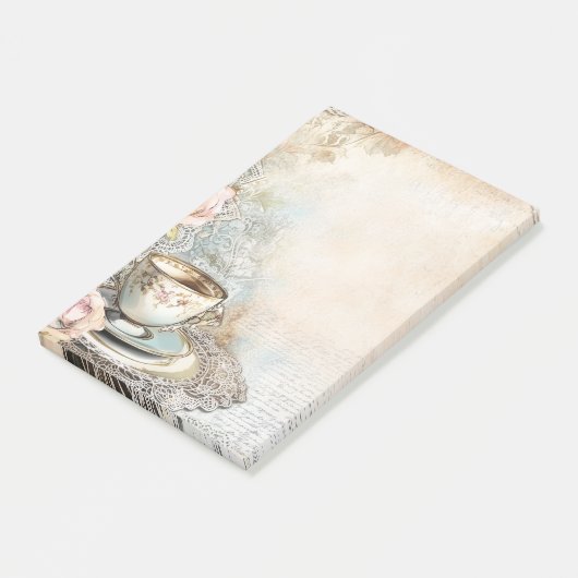 Victorian Tea Party sticky note Post-it Klebezettel (angewinkelt)