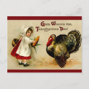 Victorian Thanksgiving Postcard Feiertagspostkarte
