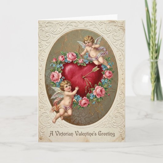 Victorian Valentines Cupid Card Karte (Vorderseite)
