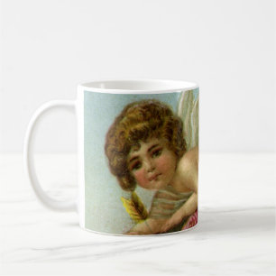 Victorian Valentinstag Vintage Engel Herz Rose Kaffeetasse