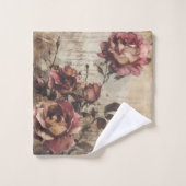Victorian Vintage Grunge Floral Badhandtuch Set (Waschlappen)