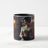Victorian Vintage Mysterious Elegant Woman  Tasse (Zentrum)