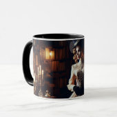 Victorian Vintage Mysterious Elegant Woman  Tasse (Vorderseite Links)