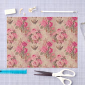 Victorian Vintage Style Roses Tissue Paper Seidenpapier (Handwerk)