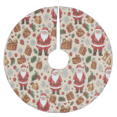 Victorian Watercolor Santa Christmas Collection Polyester Weihnachtsbaumdecke (Vorderseite)