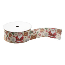 Victorian Watercolor Santa Christmas Collection Ripsband