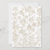 Victorian White and Gold Catholic Wedding Save The Date (Rückseite)