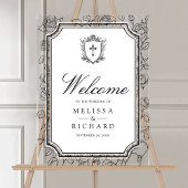 Victorian White Catholic Wedding Welcome Acrylschild