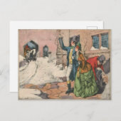 Victorian Winter Street Scene Postkarte (Vorne/Hinten)