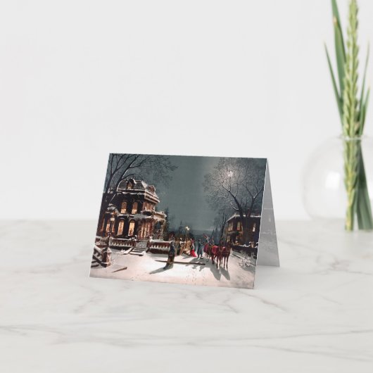 Victorian Winter Thank You Card Dankeskarte (Vorderseite)