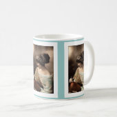 Victorian woman hair up in beads kaffeetasse (VorderseiteRechts)