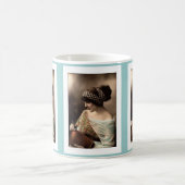 Victorian woman hair up in beads kaffeetasse (Mittel)