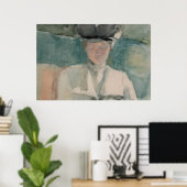 Victorian Woman Portrait Pastel-Tone Watercolor Poster (Heimbüro)