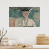 Victorian Woman Portrait Pastel-Tone Watercolor Poster (Küche)