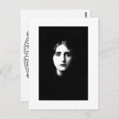 Victorian woman with haunting expression postkarte (Vorne/Hinten)