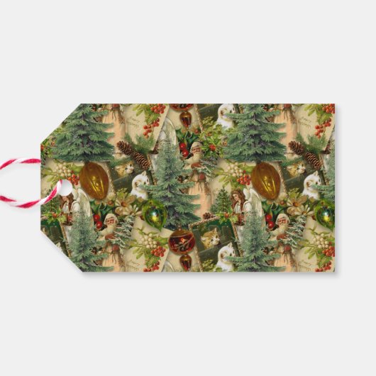 Victorian Yuletide Splendor Geschenkanhänger (Rückseite Horizontal)