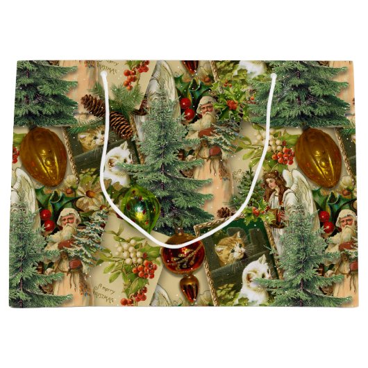 Victorian Yuletide Splendor Große Geschenktüte (Vorderseite)