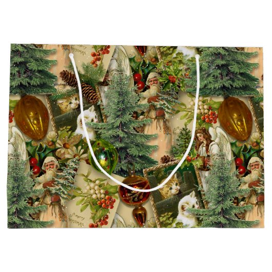 Victorian Yuletide Splendor Große Geschenktüte (Rückseite)