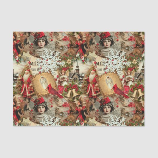 Victorian Yuletide Treasures Collage Seidenpapier (Vorderseite)