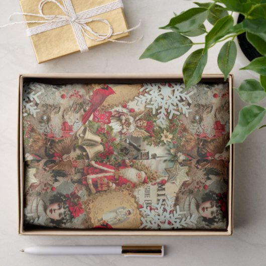 Victorian Yuletide Treasures Collage Seidenpapier (Geschenk)