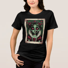 Victorian Zombie Queen of Hearts Tri-Blend Shirt