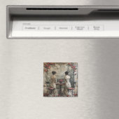 Victorian-Zwillinge-Teeparty - Magnet (In Situ (Geschirrspüler))