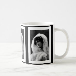 victorianische Frau in Cameo-Pose Kaffeetasse