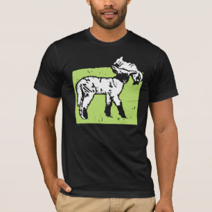 Victorianische Holzschnitt-Lämmer auf T-Shirt