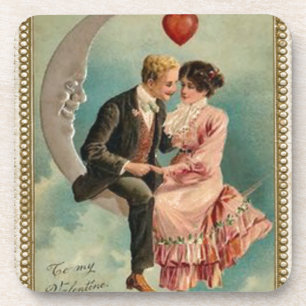 victorianische Valentinskarten Getränkeuntersetzer