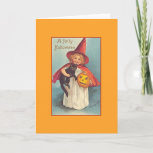 Victorianischer Halloween-Grußkarte Karte