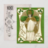 Victorianischer St. Patrick's Day Feiertagspostkarte (Vorne/Hinten)