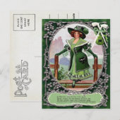 Victorianischer St. Patrick's Day Postkarte (Vorne/Hinten)